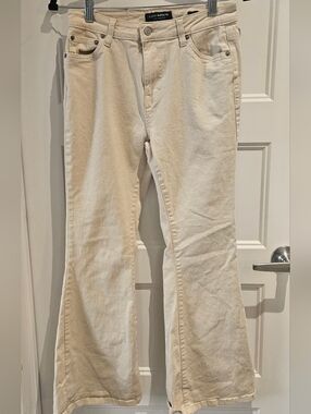 Lucky Brand Cream Wide-Leg High-Rise Jeans